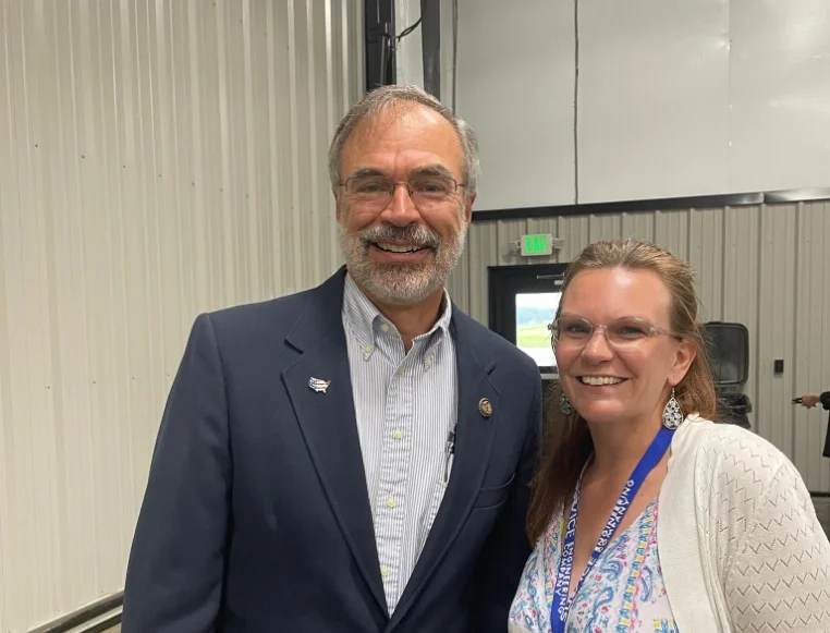 Rep. Andy Harris and Stacy McLamb (SURVICE employee)