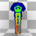 Ground-truth view of fuel injection rendering.