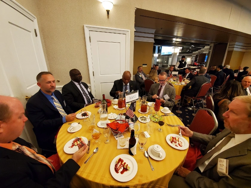 SURVICE employees dining at Marine Corps Dinner