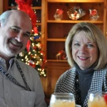 Robin with Eric at holiday luncheon in 2012