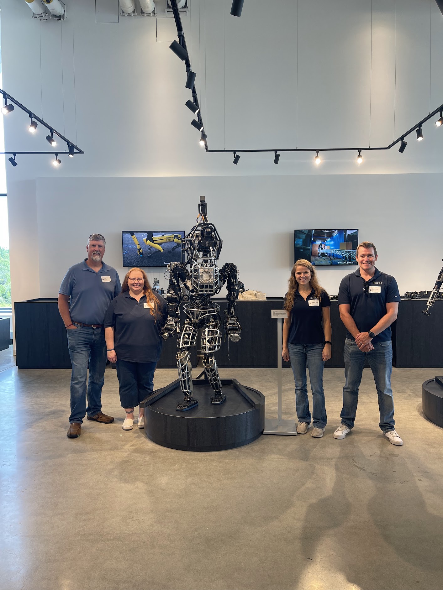 SURVICE employees at the Boston Dynamics facility.