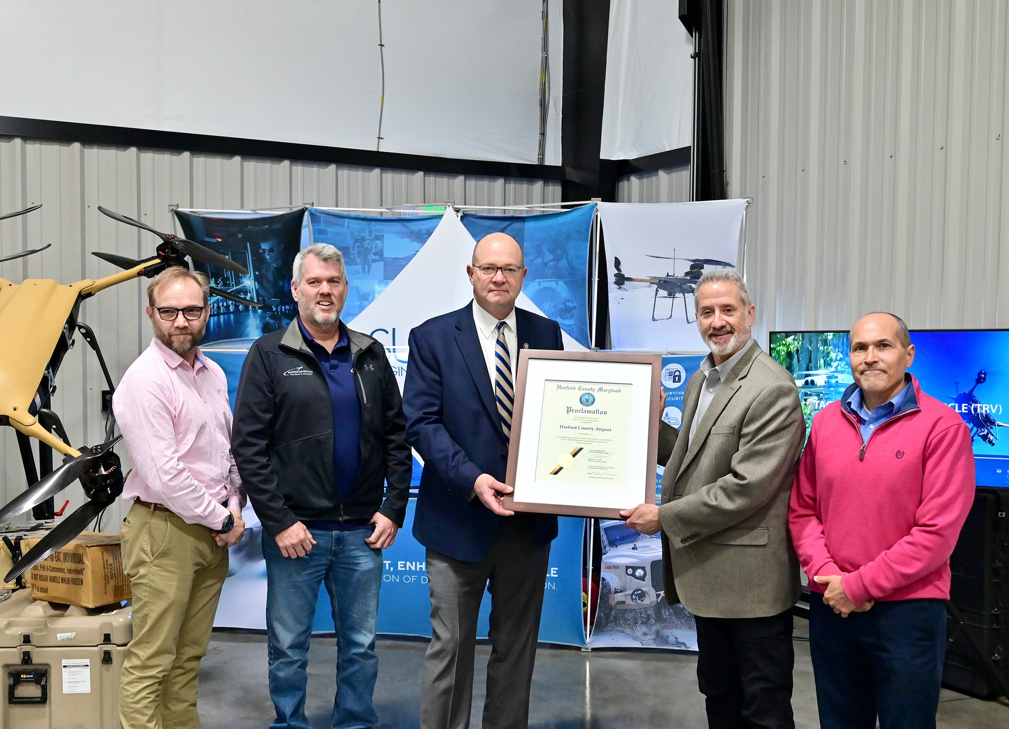 SURVICE being recognized as a Drone Center of Excellence.