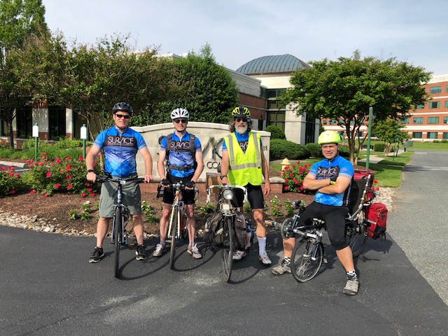 SURVICE employees at Bike to Work Day