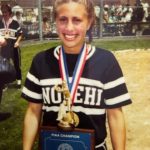 PIAA State Champions. Kristin sporting the PIAA State Championship Softball Trophy after the team’s big win in Shippensburg, PA during her senior year of high school. Kristin played shortstop her senior year.