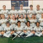 1997 University of Delaware Softball Team. In her freshman year, Kristin earned a spot in the starting lineup. She played first base and led the team in hitting.