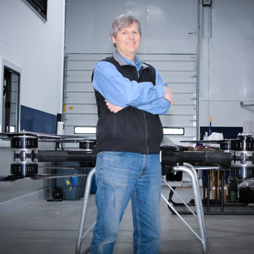 Jeff with hoverbike at ATO