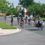 SURVICE Employee biking into Belcamp location